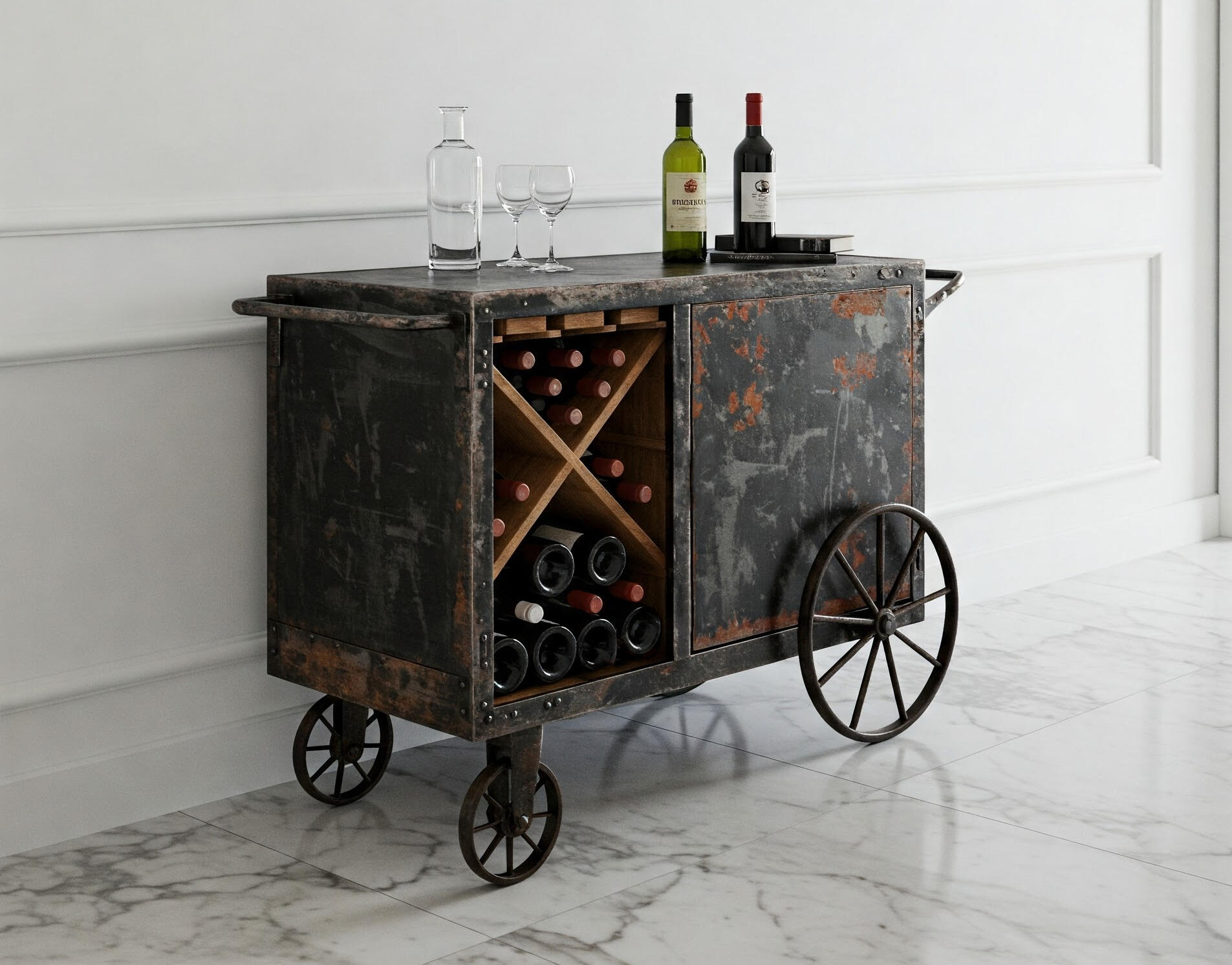 Carrito bar New York con cava [ desde $35,500 MXN]